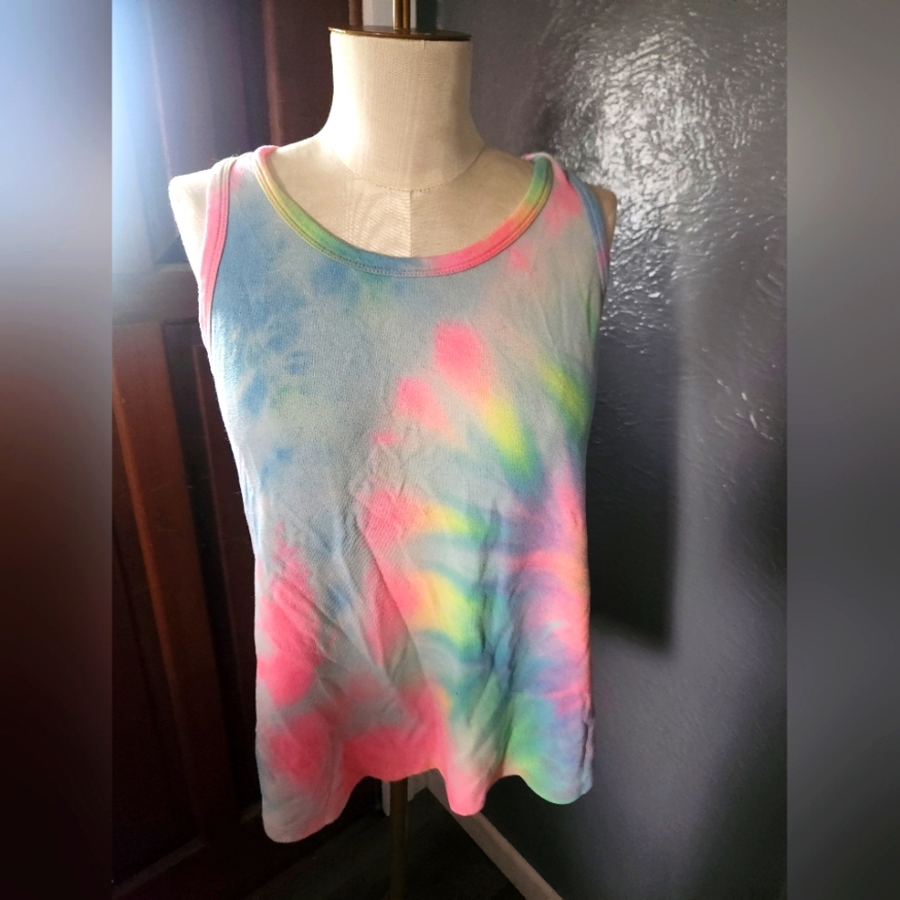 First Love Colorful Tie-Dye Women's Tback Tank Top